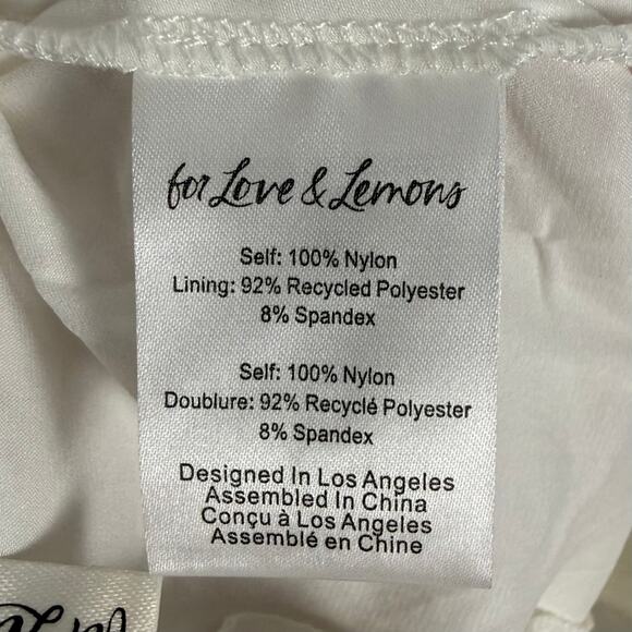 For Love & Lemons Lorena Lace Maxi Dress in White NWT Size Small - Picture 7 of 7